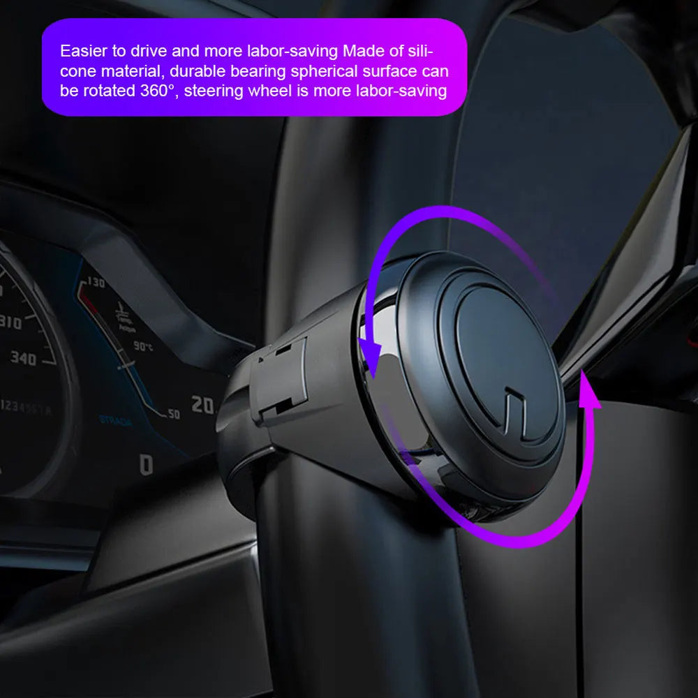Car Steering Wheel Rotary Knob 360 Degree Rotation Metal Bearing Electric Handle