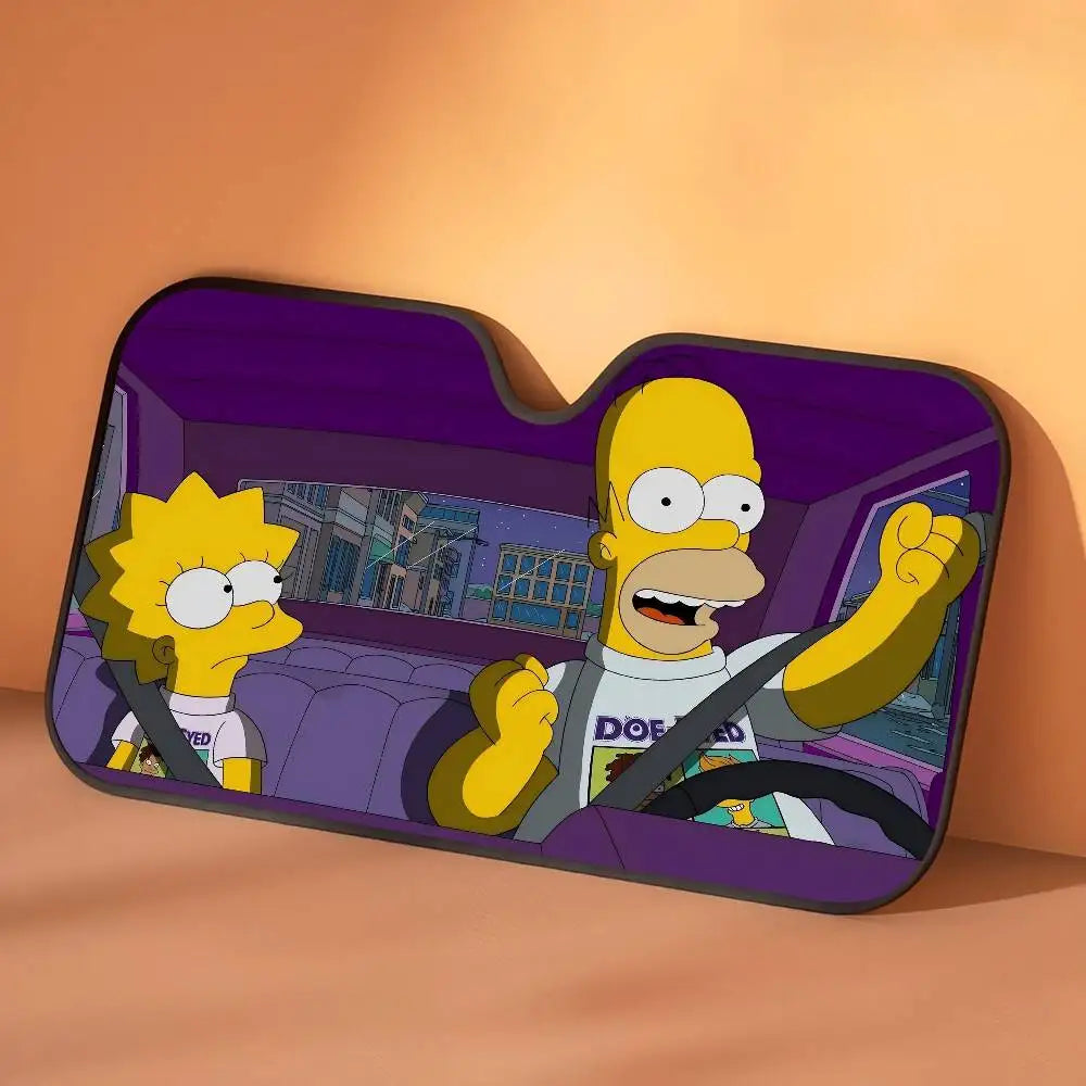 Car Window Sun Shade The S-Simpsons-es Cartoon Summer Window Widshield