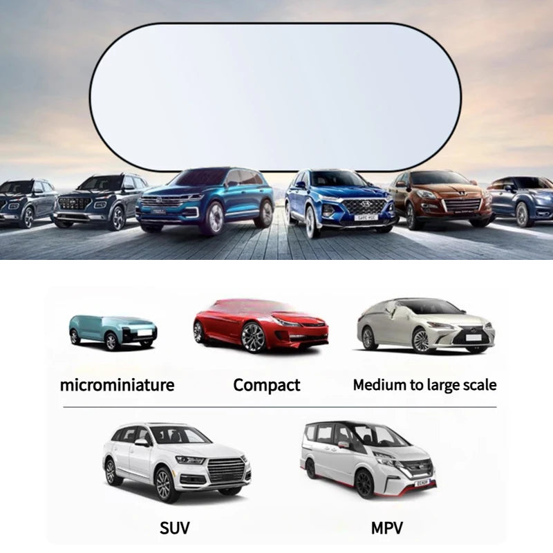 UV-Reflective Car Sun Shade Cover Rear Windshield Sun Protection Sunshade