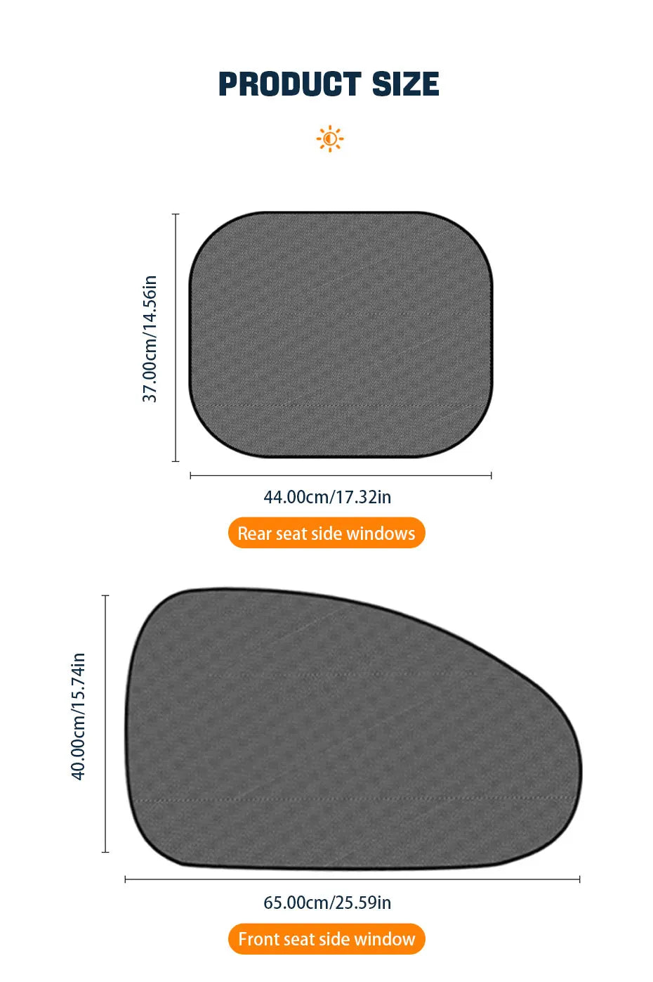Car Sun Shade Side Window Curtain Front Rear Window Sunshade Summer UV Blocking