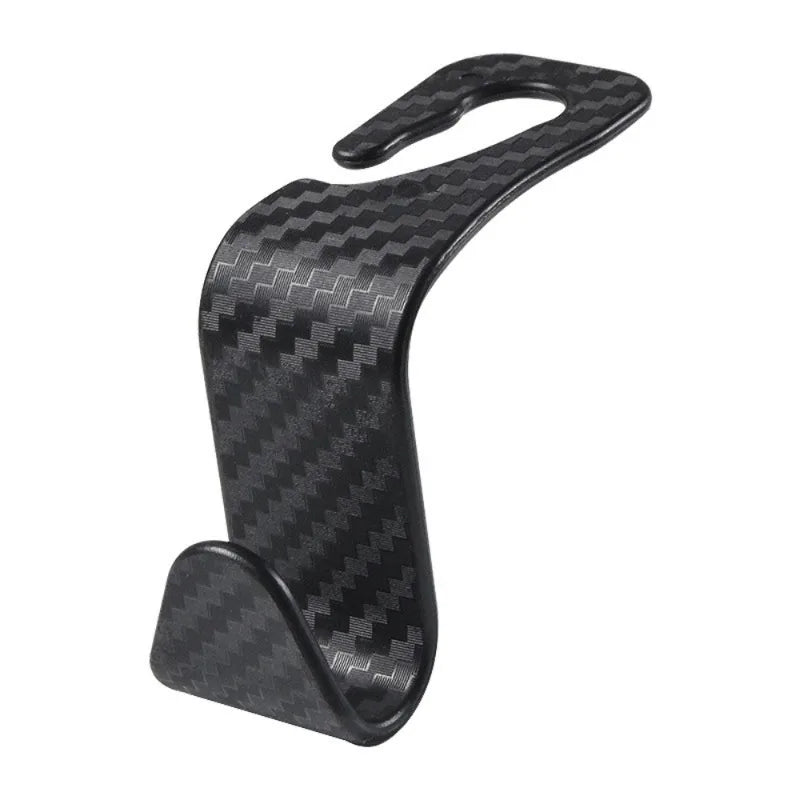 4Pcs Carbon Fibre Hook Car Seat Headrest Auto Back Organizer Hanger Interior