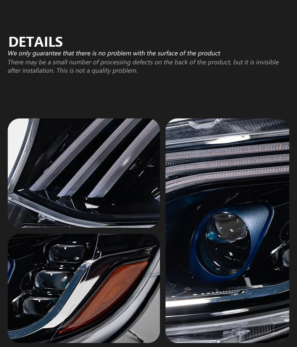 AKD Car Lights for Benz Sprinter Headlight Projector Lens 2018-2025 front Maybach Style Head Lamp DRL Automotive Accessories