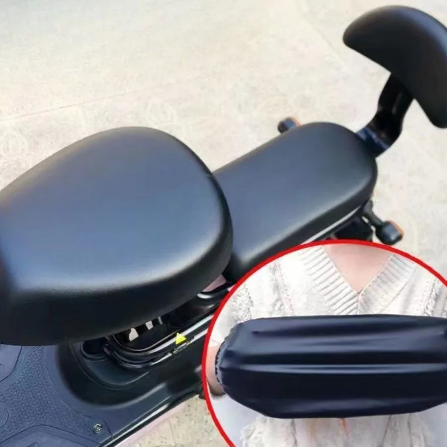 1set Motorcycle Seat Covers Autocycle Cushion Waterproof Pu Leather Anti