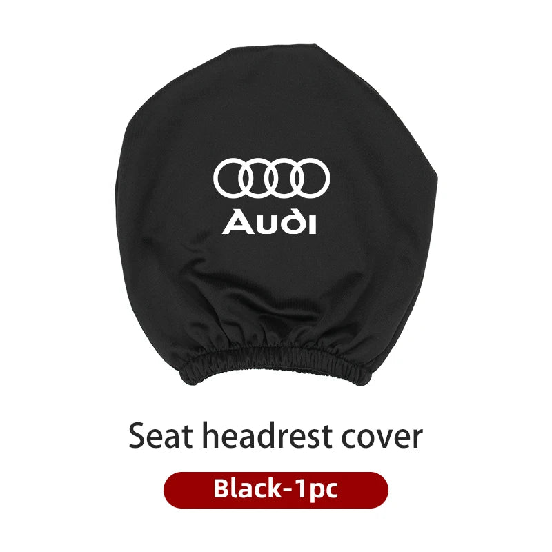 Car Headrest Cover for Audi Elastic Pillowcase Headrests Dust Accessories Interi