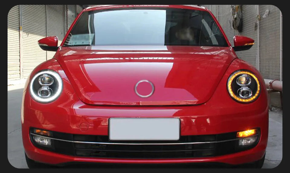 AKD Head Lamp for VW Beetle LED Headlight 2006-2021 Headlights Beetle DRL Turn Signal High Beam Angel Eye Projector Lens