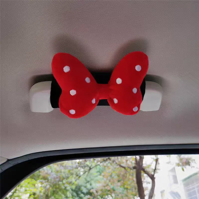 Bestseller Cute Bowknot Car Headrest Neck Pillow Universal Plush Seat Belt