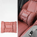 Memory Leather Car Headrest Neck Support Backrest Breathable Punched Design