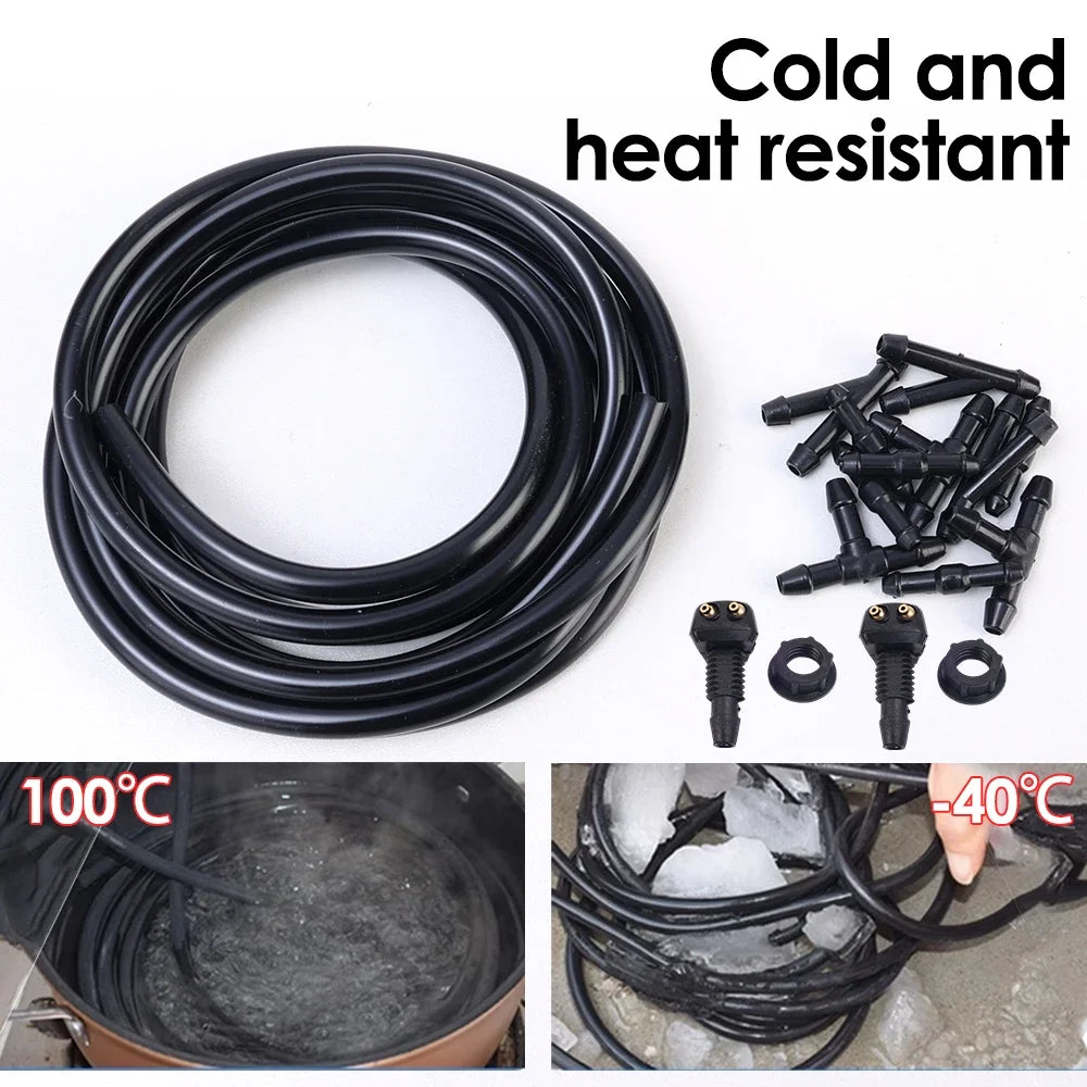 Universal Car Auto Windshield Washer Hose Wiper Blade Pipe Jet Spray Nozzle Premium Automotive Accessory
