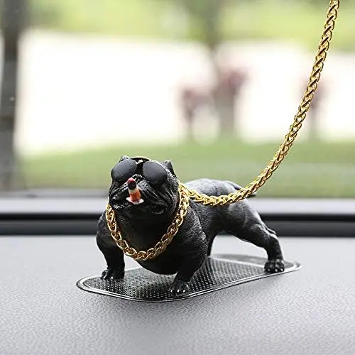 Car Bulldog Ornament Personality High End Bully Dog Dashboard Decoration Resin Premium Automotive Accessory