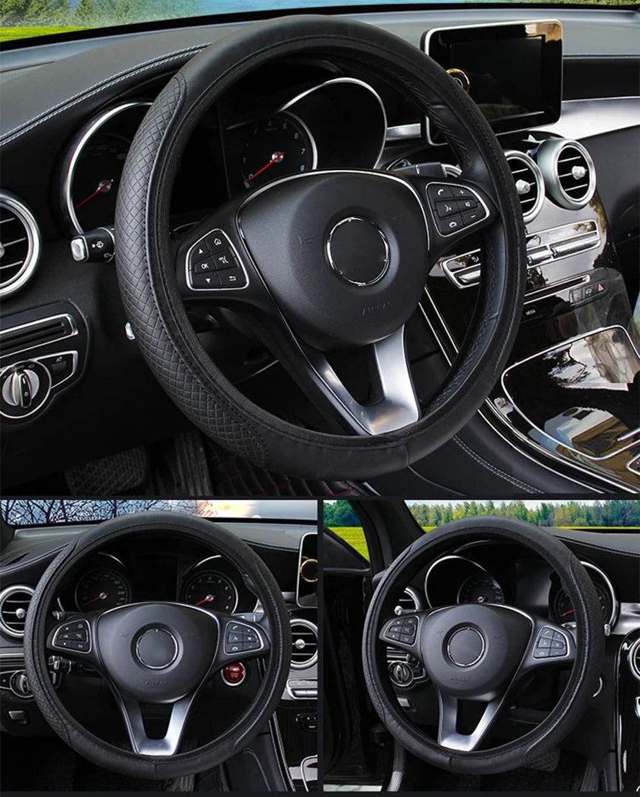 37-39CM Steering Wheel Cover Anti Slip Breathable Steering Cover Universal