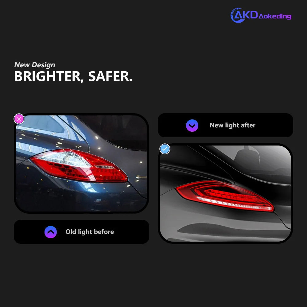 AKD Tail Lamp for Porsche Panamera 970.1 970.2 LED Tail Light 2010-2017 Rear Fog Brake Turn Signal Automotive Accessories