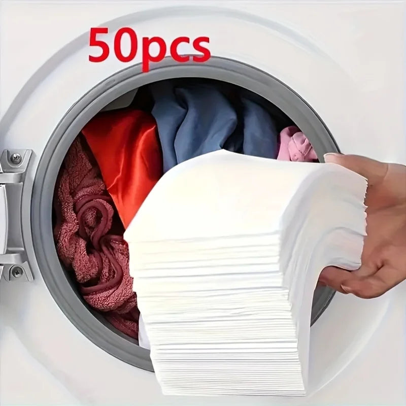 Lot of 50 Color Dye-Resistant Cloth for Laundry Mixed Anti-Penetration and Fade Protection Universal