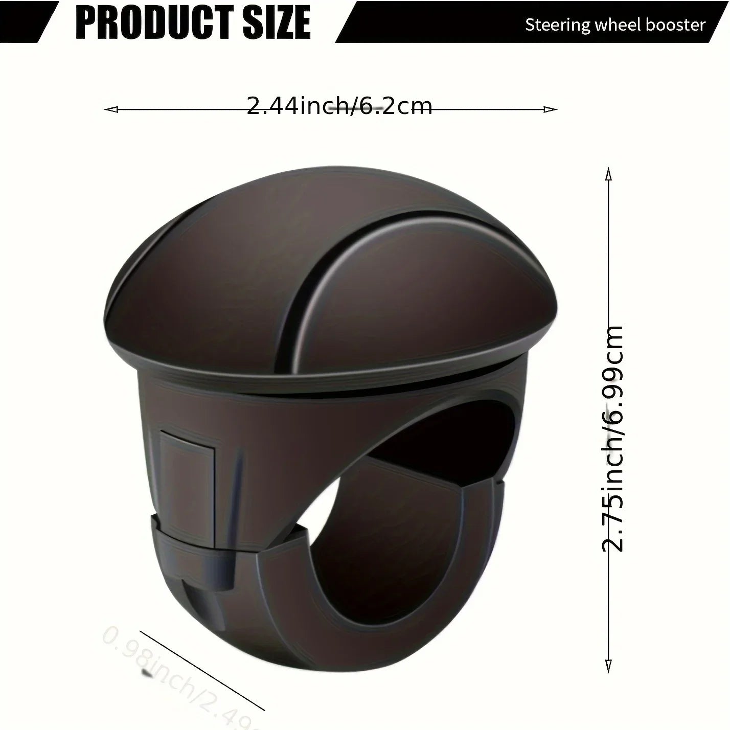 Easy-Grip Silicone Steering Wheel Knob 360° Smooth Rotation One-Hand Operation