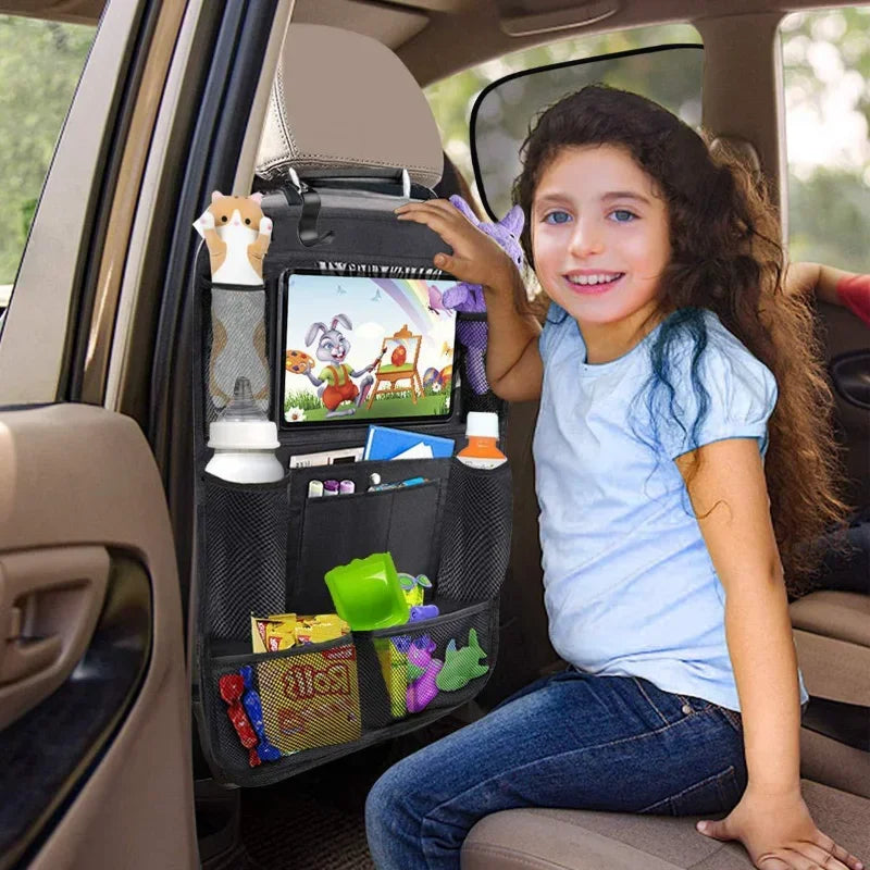 Car Backseat Organizer with Tablet Holder Multi-Pocket Storage Seat Interior