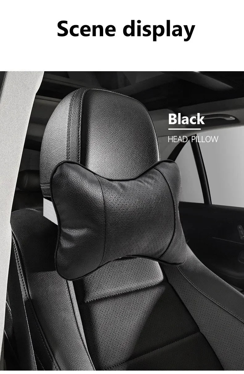 Car Seat Headrest with Breathable Mesh Auto Safety Head and Neck Rest Relax