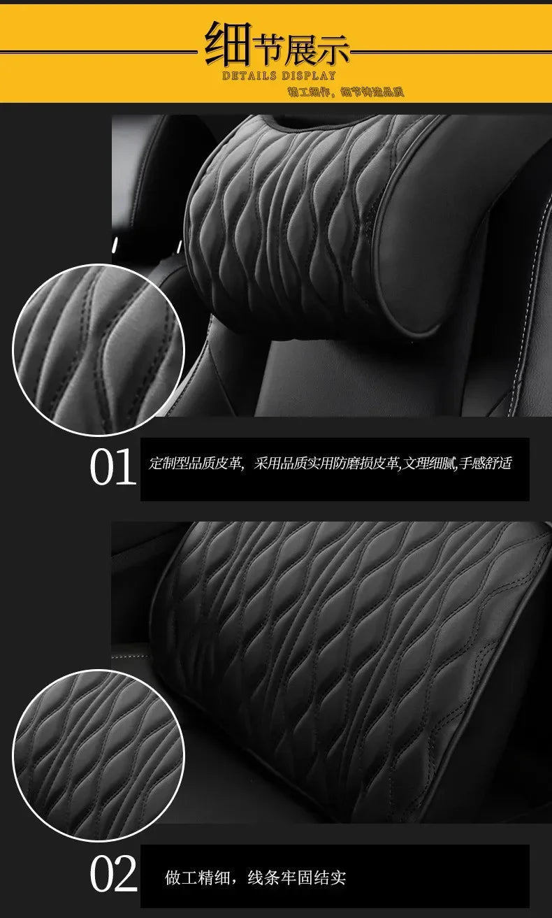 Car Headrest Lumbar Support Memory Foam Vertebral Neck Pillow Interior Protector