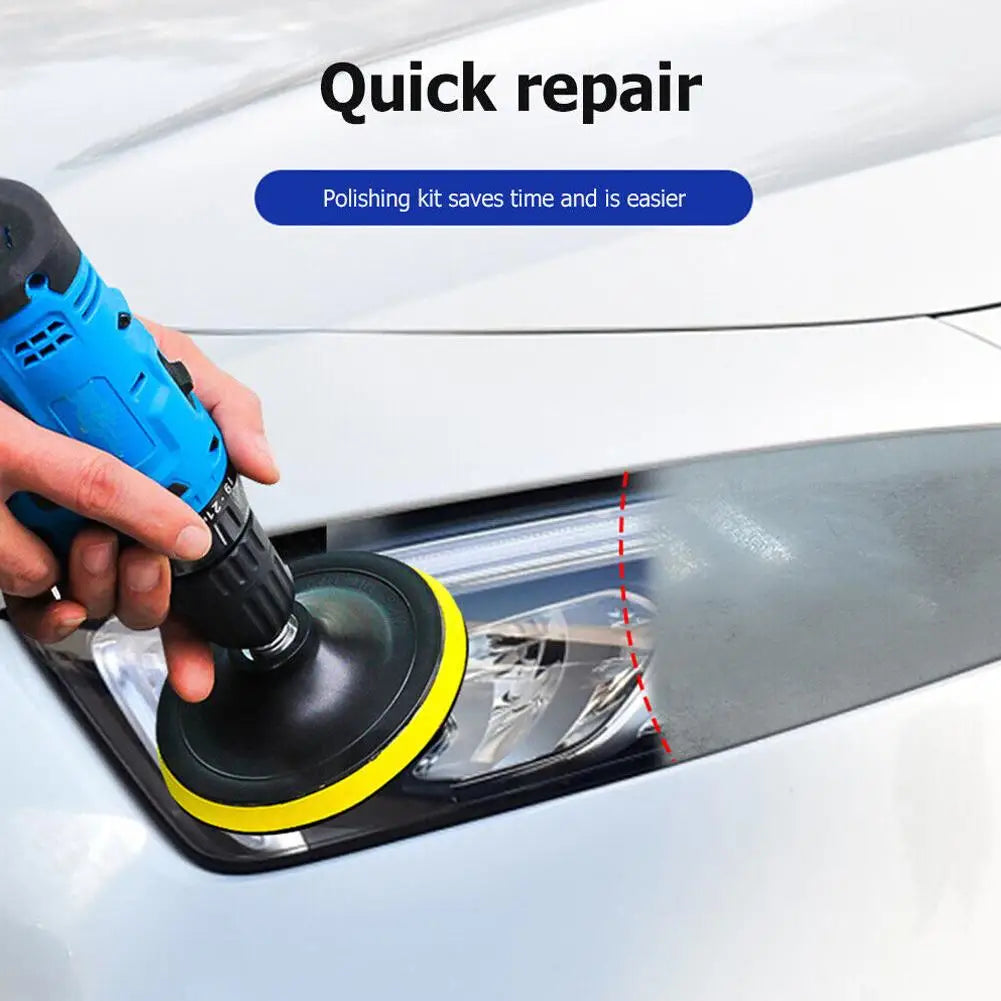 Car Headlights Restoration Kit Chemical Brightener Headlight Polisher Restorer Polishing Paste Set Auto Headlamps Wax Sanding