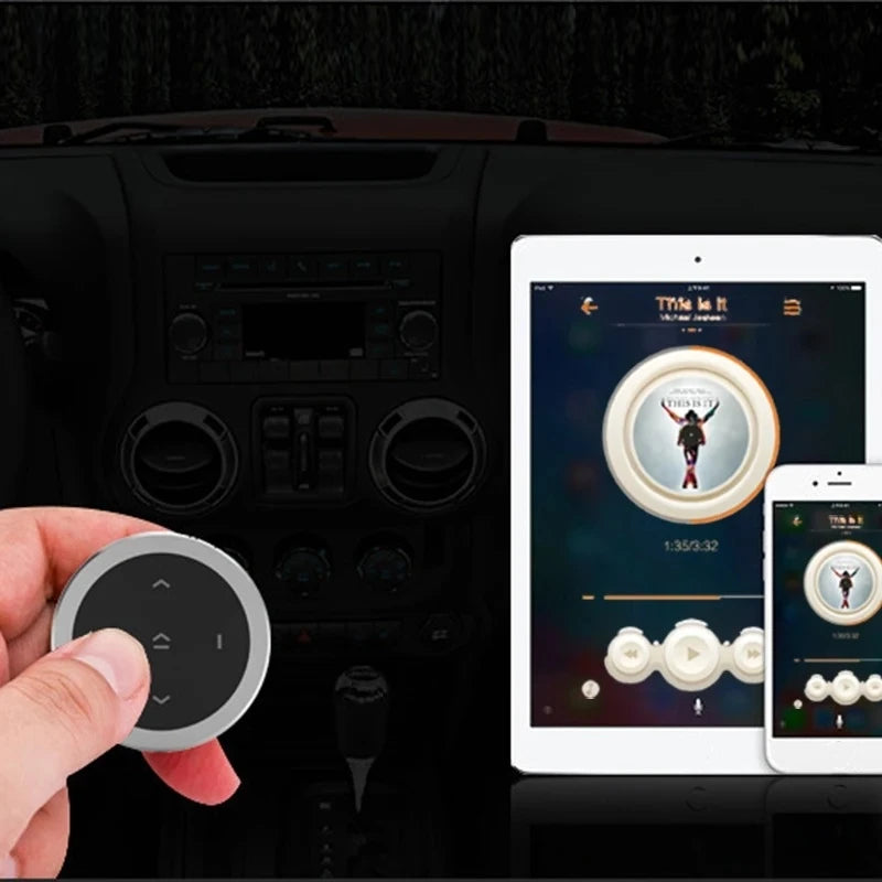 Steering Wheel Music Player Wireless Bluetooth Remote Control Media Button