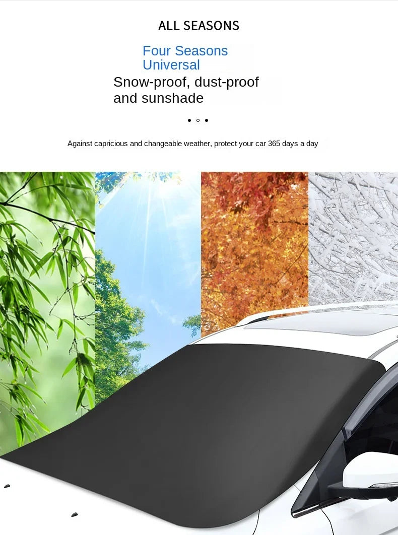 Car Magnetic Snow Shield Winter Front Windshield Cover Anti-frost Sun Protection