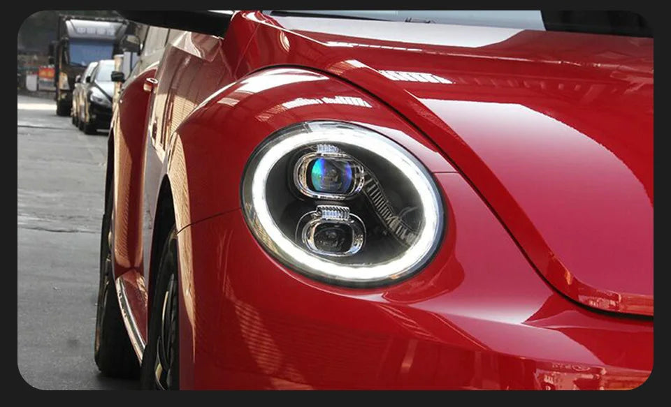 AKD Head Lamp for VW Beetle LED Headlight 2006-2021 Headlights Beetle DRL Turn Signal High Beam Angel Eye Projector Lens