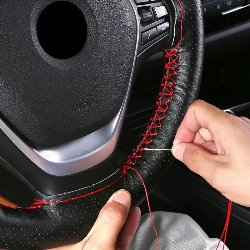 New Steering Wheel Cover Truck Handle Cover 42CM 45CM 47CM 50CM Braid Leather