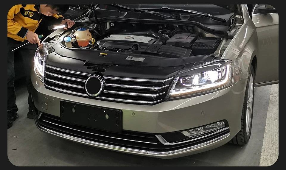 AKD Car Lights for VW Passat B7 LED Headlight Projector Lens 2012-2015 Magotan Dynamic Signal DRL Head Lamp Auto Accessories