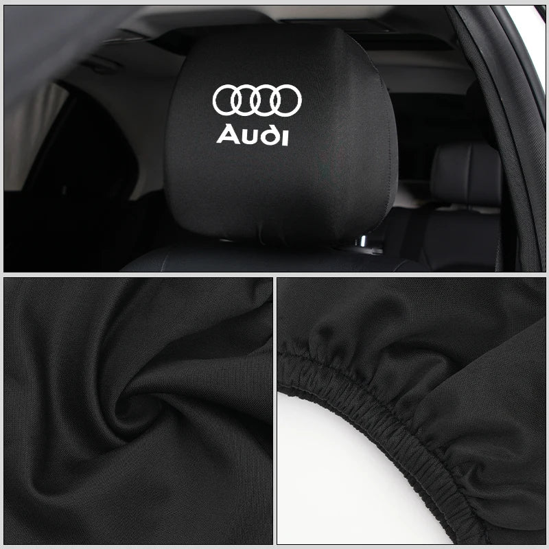 Car Headrest Cover for Audi Elastic Pillowcase Headrests Dust Accessories Interi