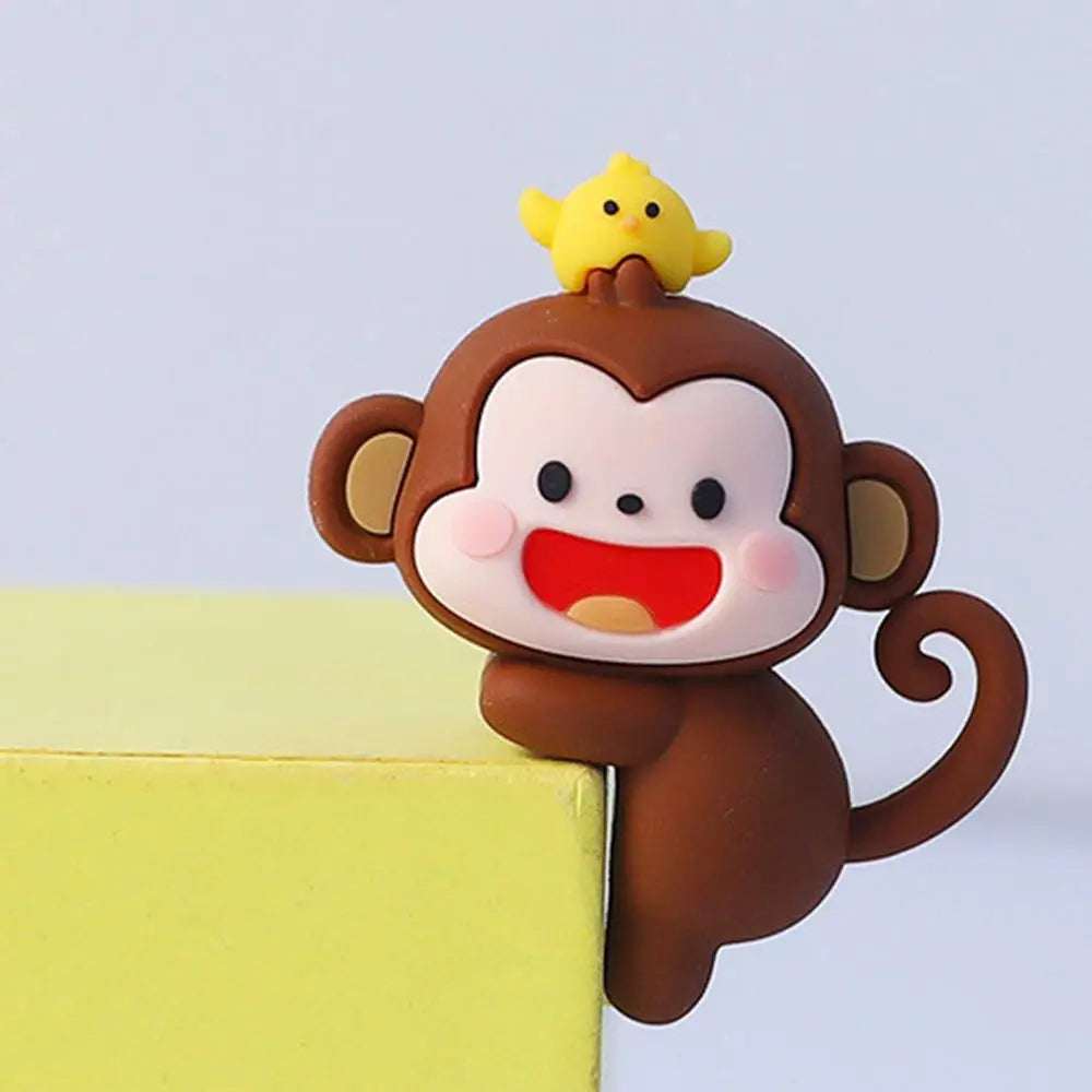 Cartoon Monkey Ornament Auto Center Console Navigator Screen Lovely Doll Premium Automotive Accessory