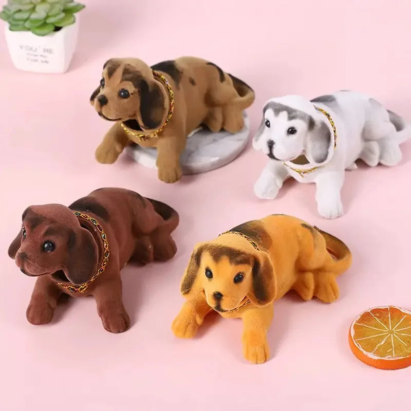 Car Ornaments Shaking Head Dog Doll, Cute Nodding Puppy Dashboard Toys Auto Premium Automotive Accessory