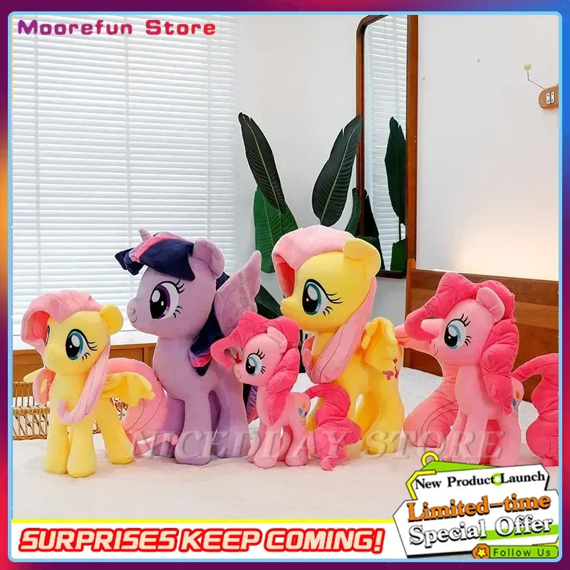 New My Little Pony Plush Doll Anime Twilight Sparkle Fluttershy Pinkie Pie Premium Automotive Accessory