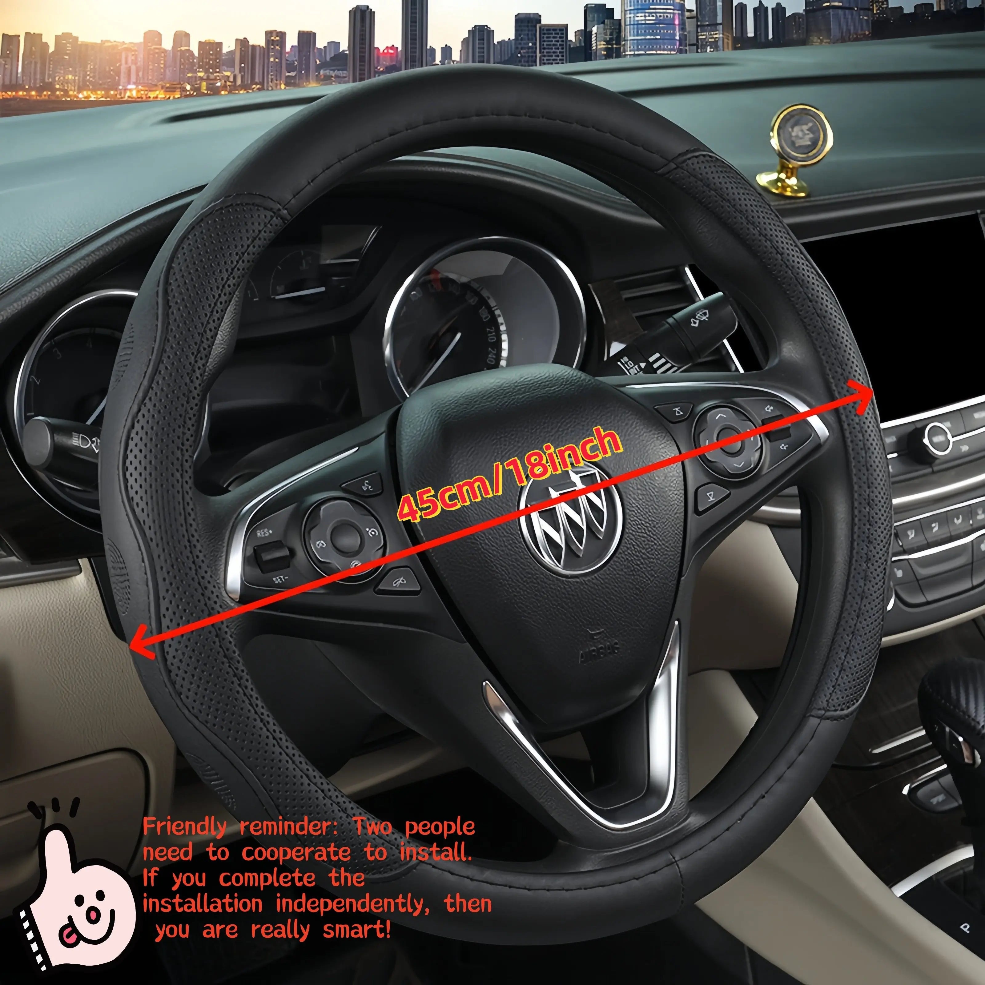 Truck steering wheel protective cover 40-50cm 16-20 "PU leather wear-resistant
