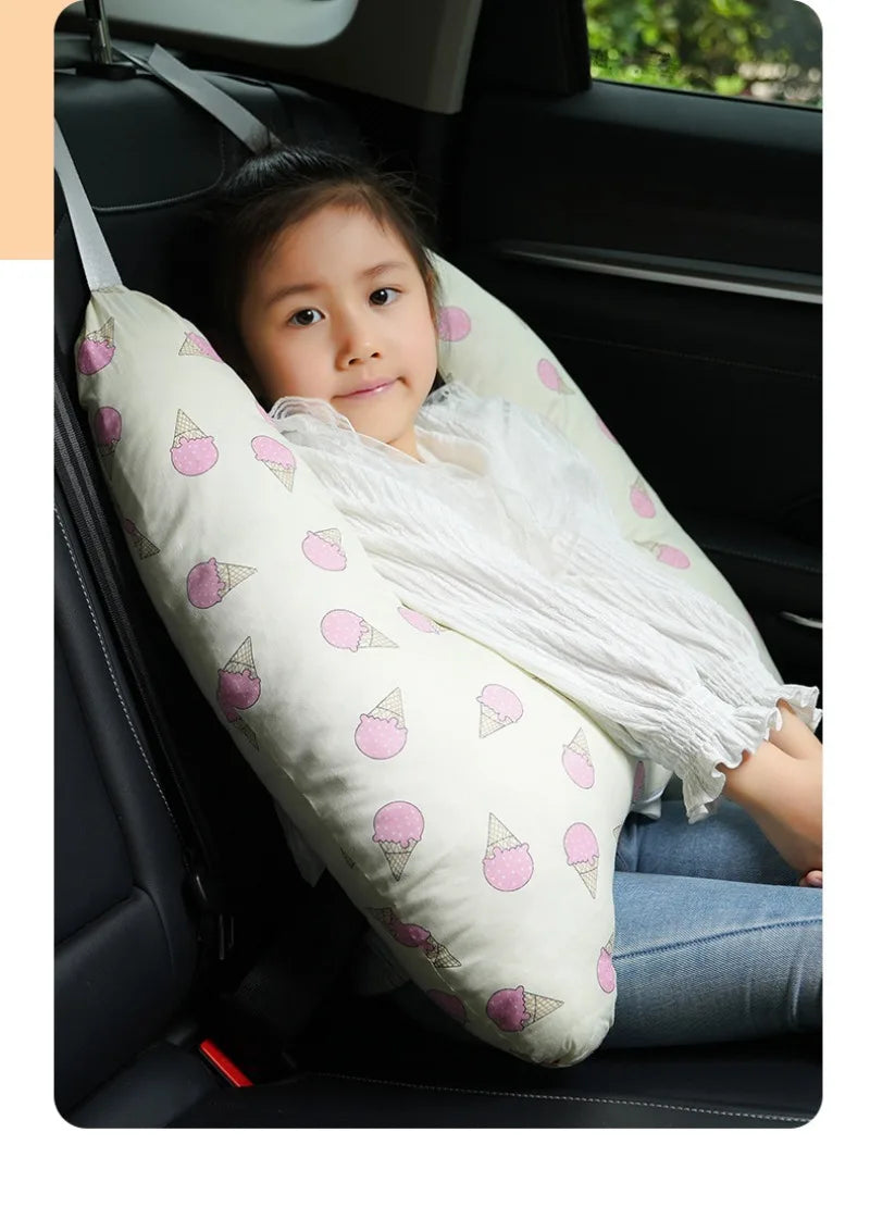 Car Headrest Sleeping Tool Seat Cushion Back Neck Pillow Washable Interior