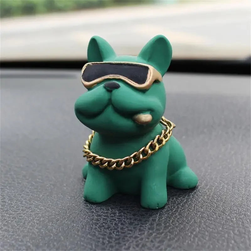 Wear-resistant Bulldog Car Ornaments Feel Comfortable Resin Material Dashboard Premium Automotive Accessory