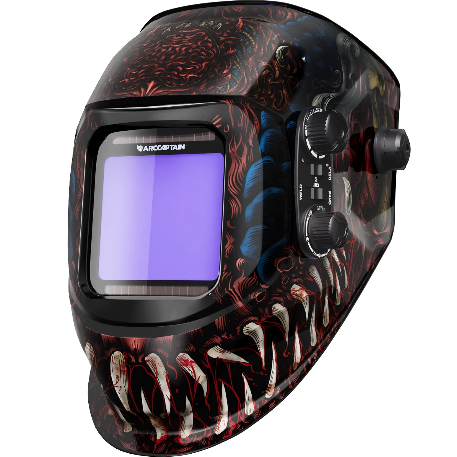 ARCCAPTAIN Welding Helmet Welder Mask Large View True Color Solar Power Auto Darkening Welding Mask For Arc MIG TIG Welder Cut