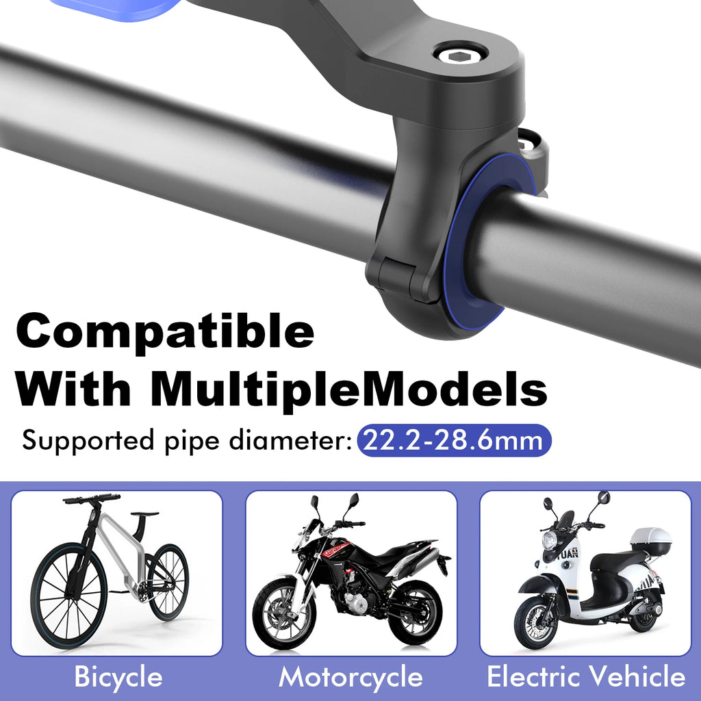 Motorcycle Phone Mount Anti-Shake Bike Cell Holder with Vibration Bracket Stand