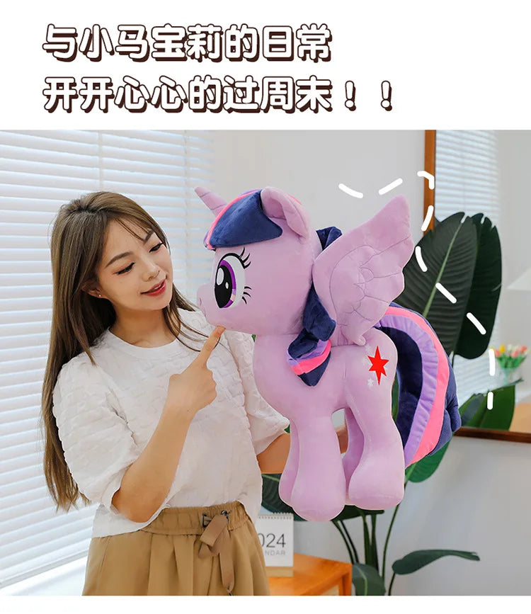 New My Little Pony Plush Doll Anime Twilight Sparkle Fluttershy Pinkie Pie Premium Automotive Accessory