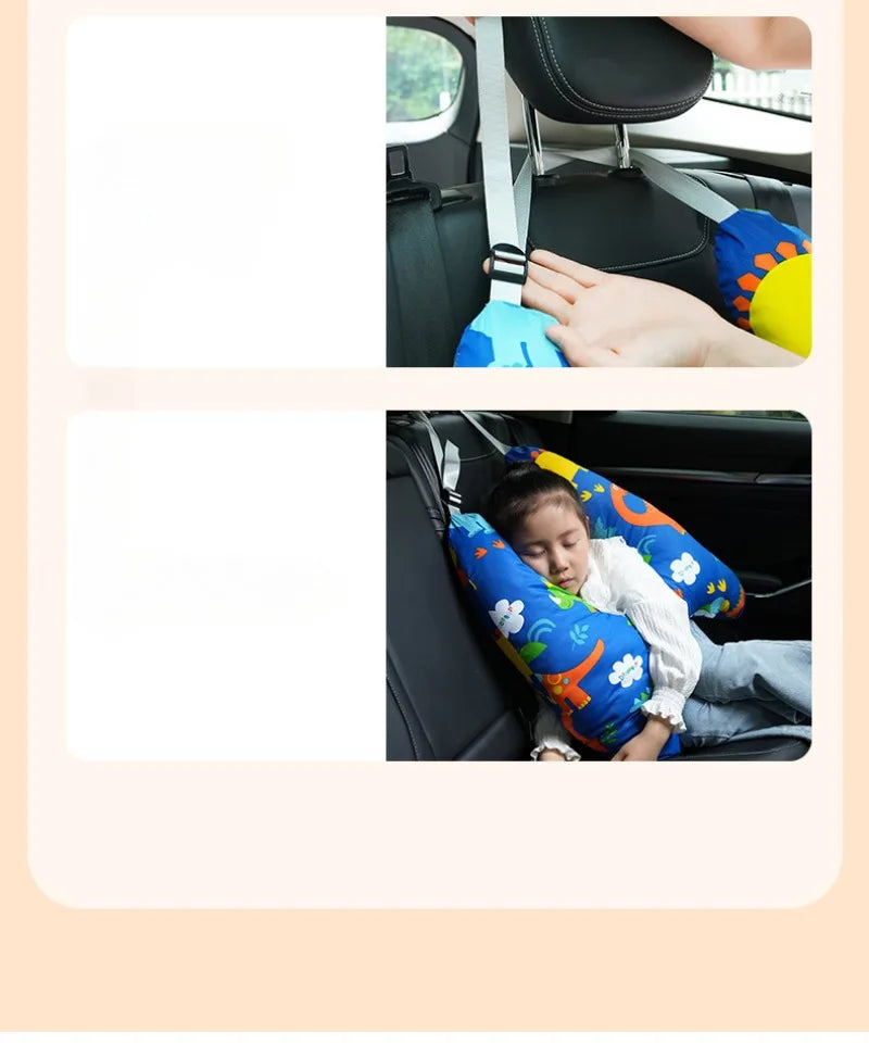 Car Headrest Sleeping Tool Seat Cushion Back Neck Pillow Washable Interior