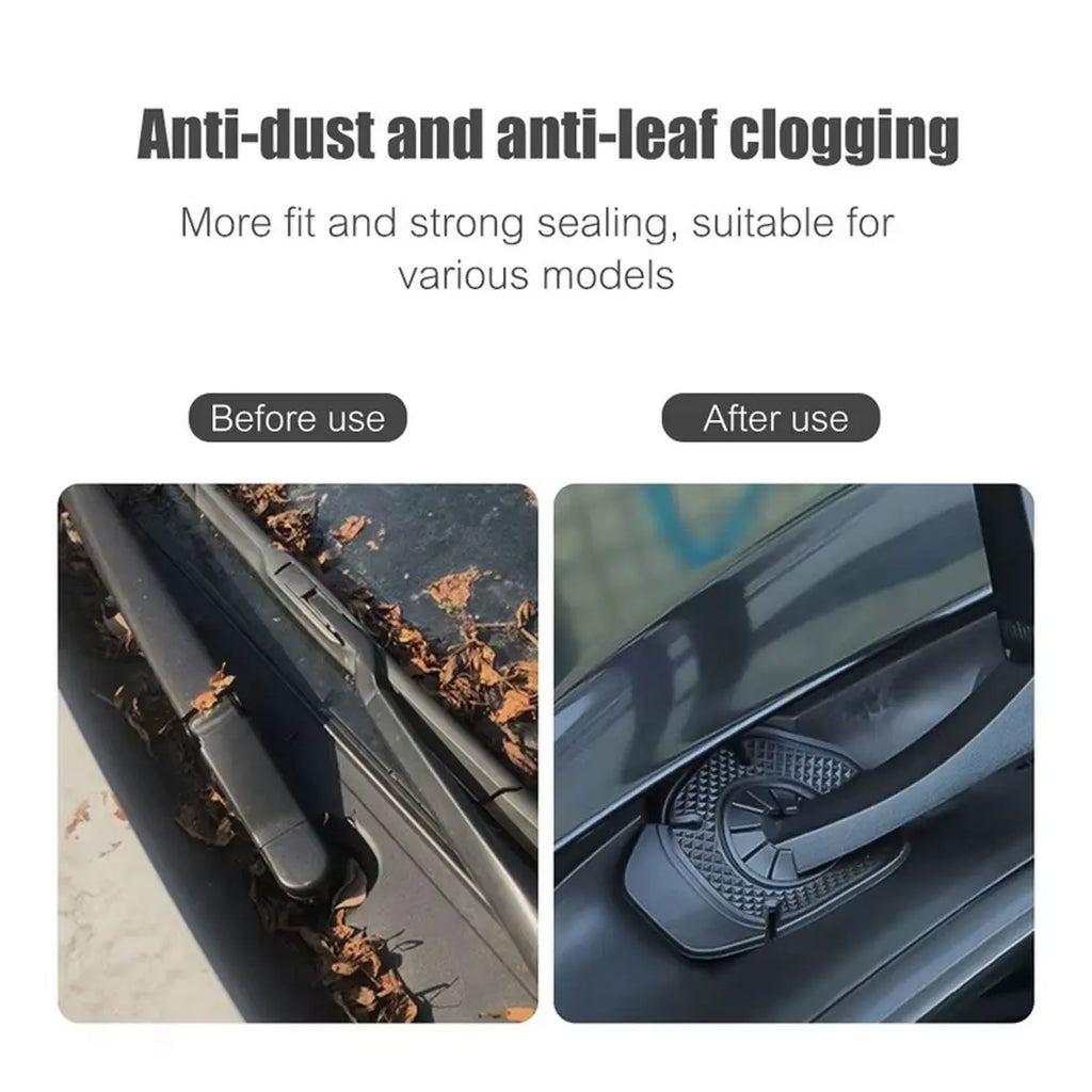 Car Windshield Wiper Hole Protective Cover Dustproof Bottom Sleeve Leaves Debris Premium Automotive Accessory
