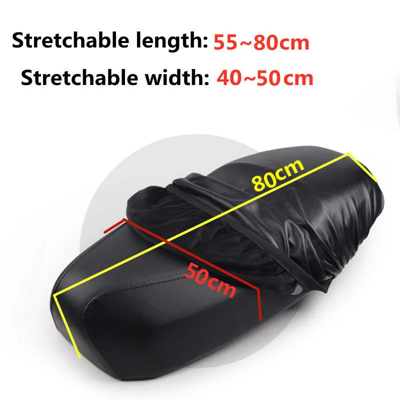 Motorcycle Seat Cover Elastic PU Leather Motorbike Protector Cushion Interior