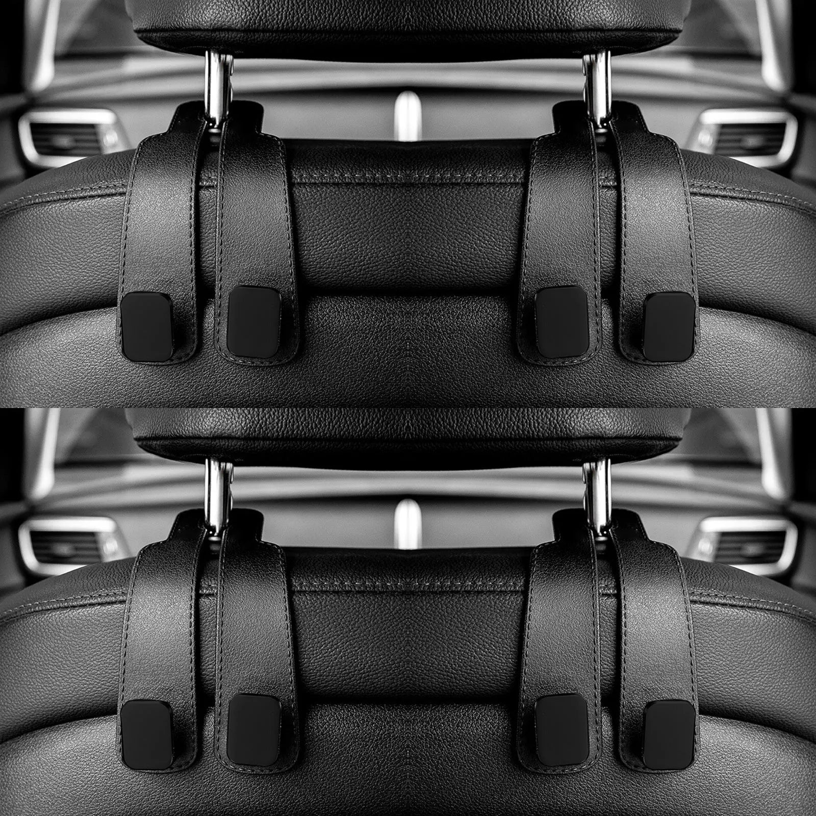 Car Headrest Hooks Hanger for Bags Seat Back Organizer Holder Clips Auto