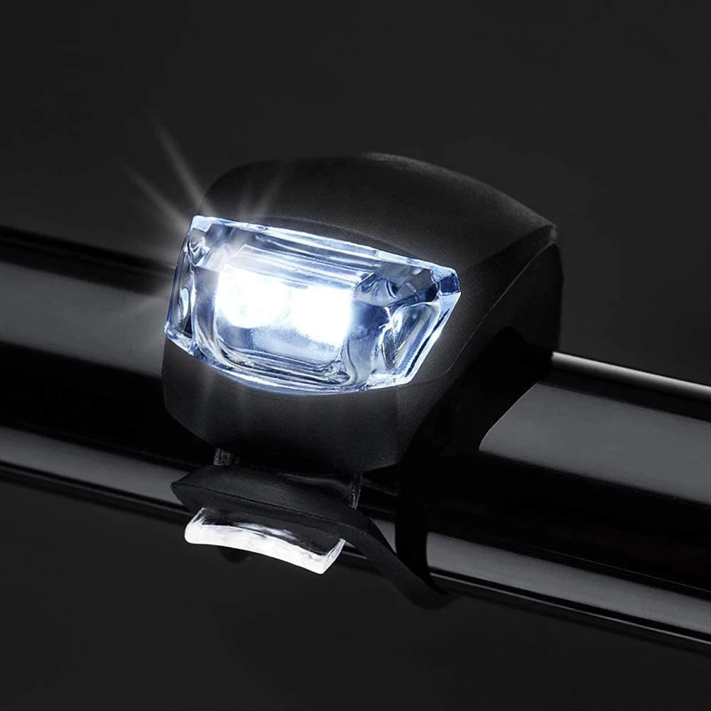2-10pcs LED Silicone Bicycle Front Rear Light Set 3 Modes Waterproof MTB Mountain Road Bike Cycling Headlight Tail Warning Lamp