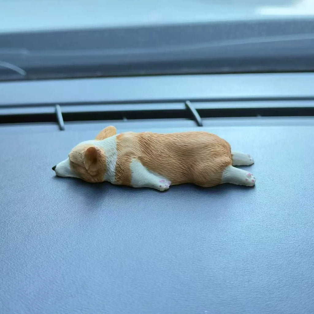 Car Dashboard Dog Toys Accessories Decorate Exquisite Mini Corgi Resin Doll Premium Automotive Accessory