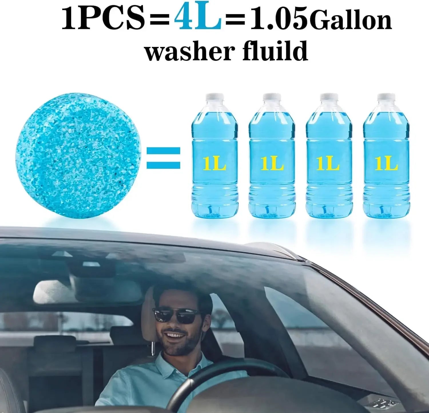 Car Windshield Washer Fluid Concentrated Tablets Solid Effervescent Wiper Tablet Premium Automotive Accessory
