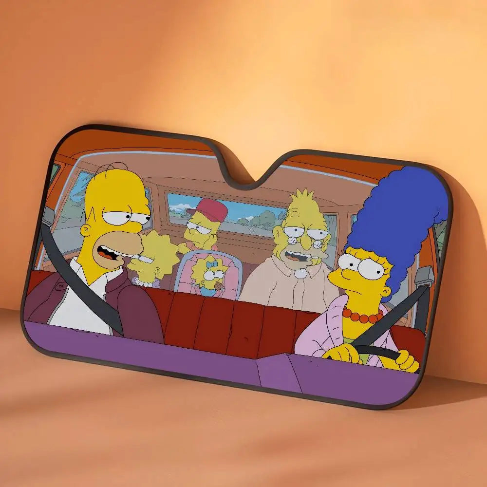 Car Window Sun Shade The S-Simpsons-es Cartoon Summer Window Widshield