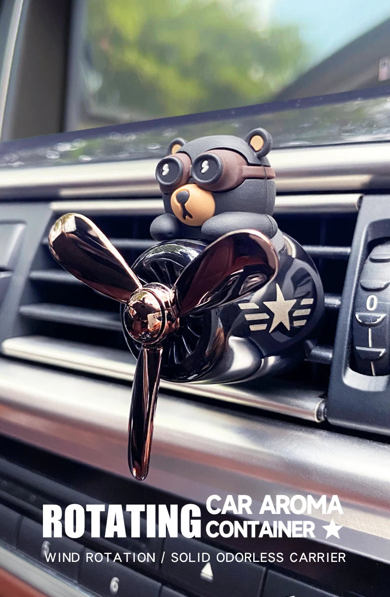 Odorless DIY perfume ornament airplane pilot bear car air freshener decoration
