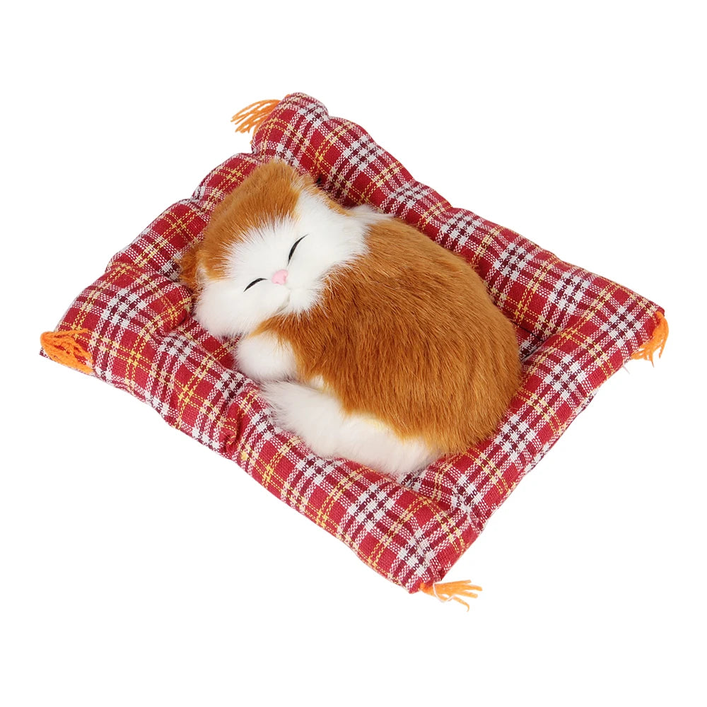 Lovely Plush Kittens Doll Toy Home Decoration Car-styling Car Ornaments Cute Premium Automotive Accessory
