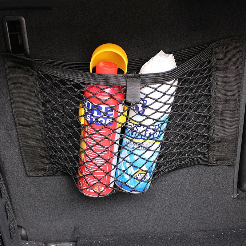 Car Back Rear Seat Storage Net Elastic String Universal Mesh Bag Interior