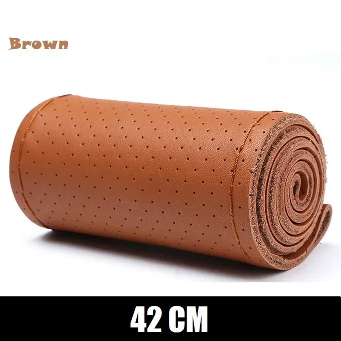 New Steering Wheel Cover Truck Handle Cover 42CM 45CM 47CM 50CM Braid Leather