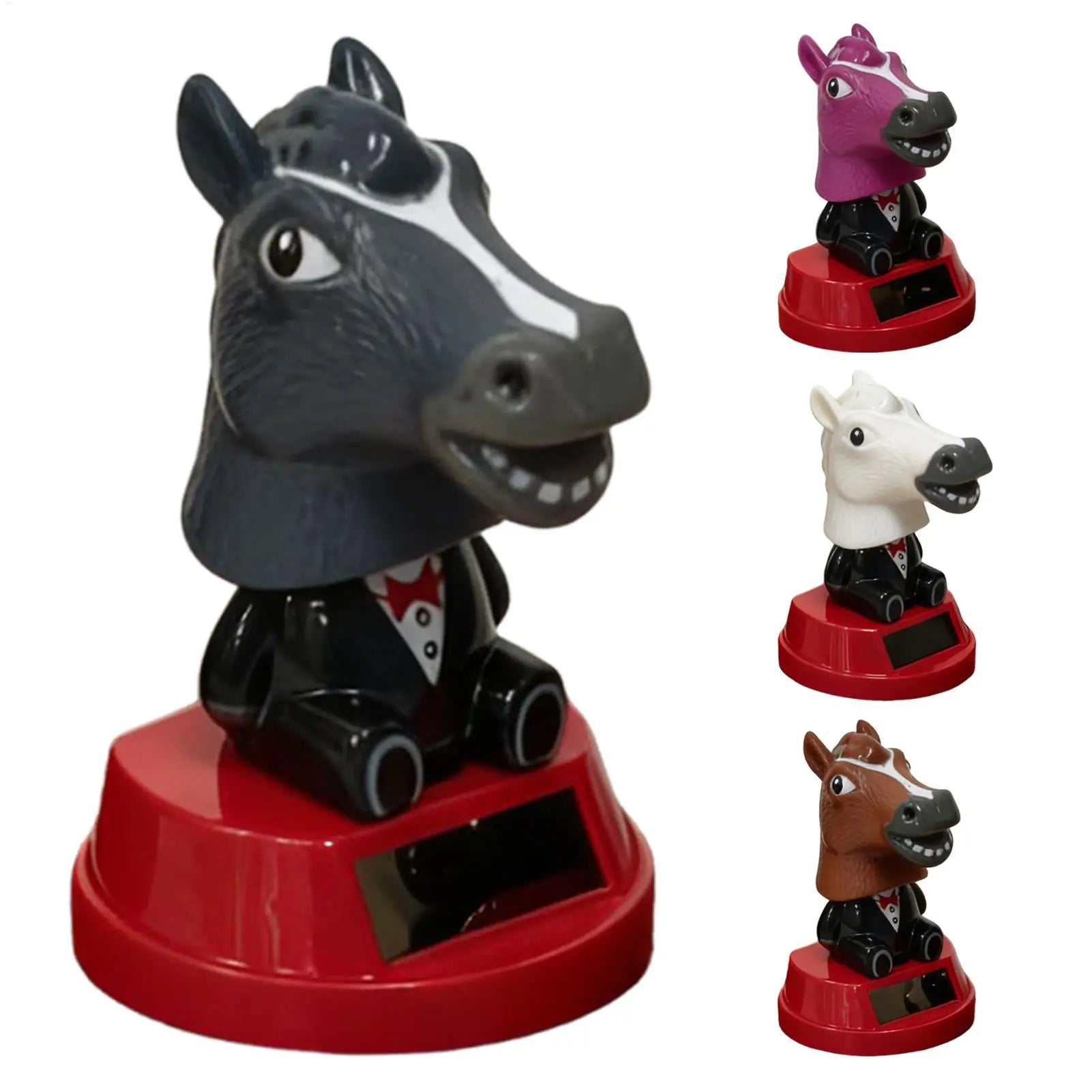 Car Ornament Solar Bobblehead Doll horse Shape Gift Creative Interior Supplies Premium Automotive Accessory