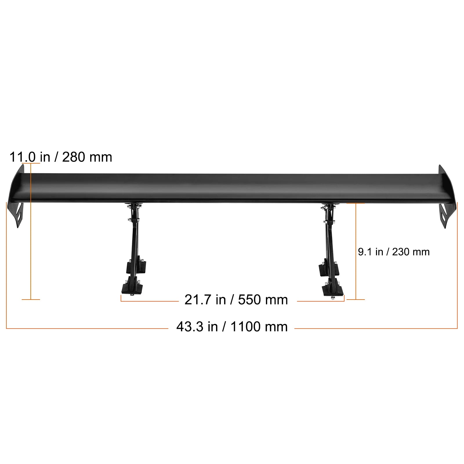 SucceBuy GT Wing Car Spoiler US Shipping Universal Spoiler with Double Deck Car